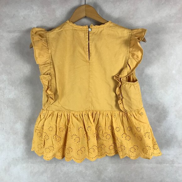 HYFVE Ruffle Yellow Eyelet Flutter Top Size Medium - Picture 6 of 6